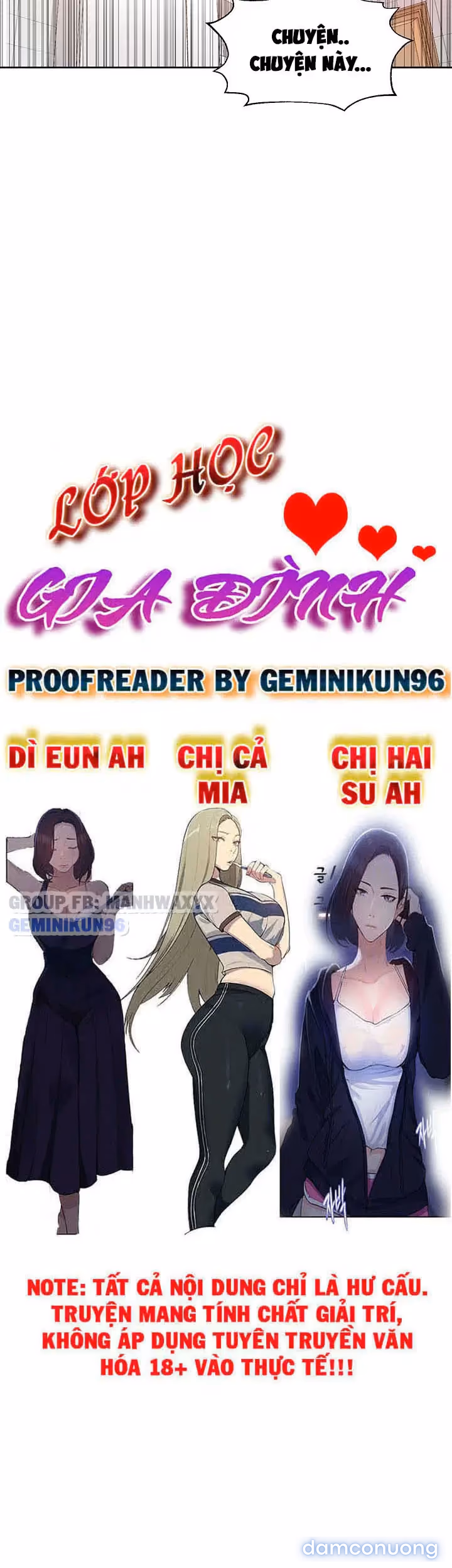 Cả nhà mở lớp dạy yêu cho tôi 