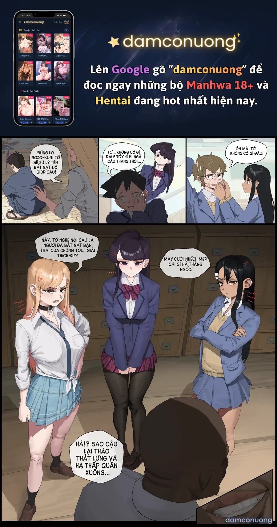 Kitagawa, Komi & Nagatoro trừng phạt NIGGA 