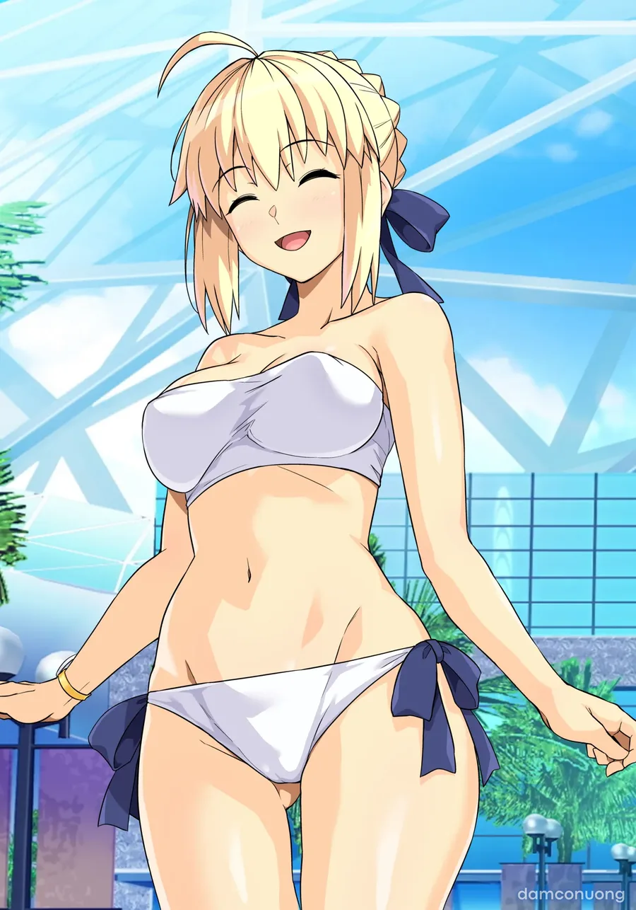Saber-san Yarimoku Nanpamachi Pool Hen + Omake Mini CG Shuu 