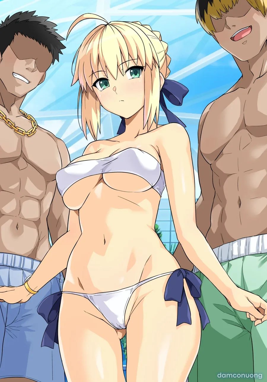 Saber-san Yarimoku Nanpamachi Pool Hen + Omake Mini CG Shuu 