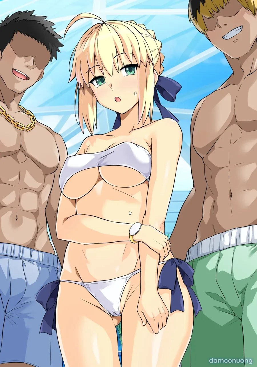 Saber-san Yarimoku Nanpamachi Pool Hen + Omake Mini CG Shuu 