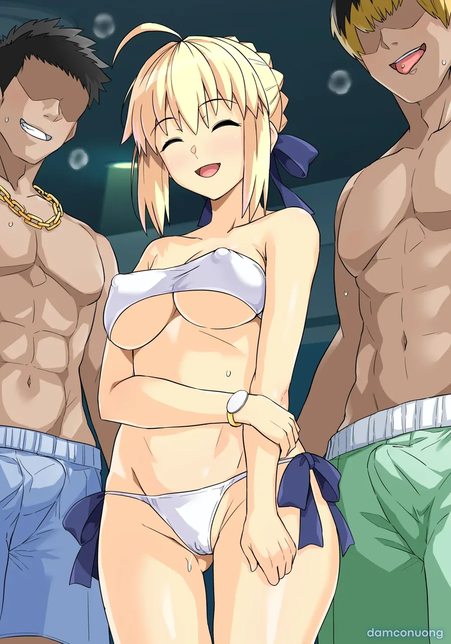 Saber-san Yarimoku Nanpamachi Pool Hen + Omake Mini CG Shuu 
