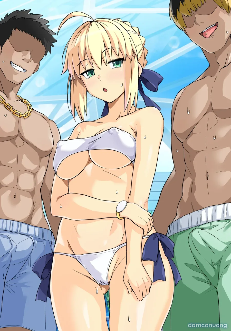 Saber-san Yarimoku Nanpamachi Pool Hen + Omake Mini CG Shuu 