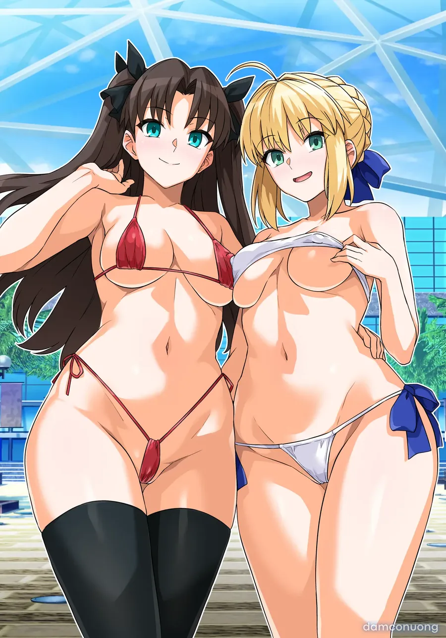Saber-san Yarimoku Nanpamachi Pool Hen + Omake Mini CG Shuu 