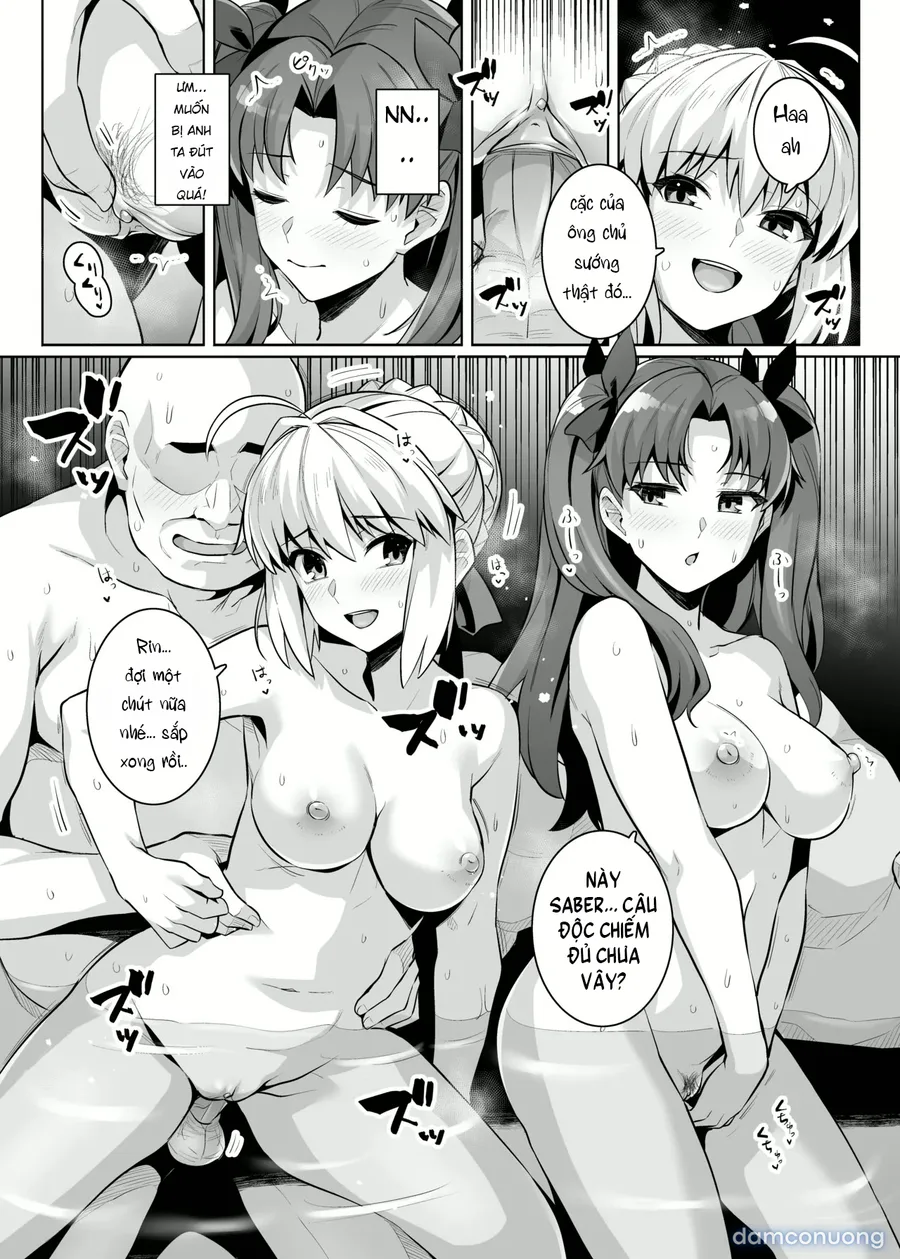 Saber chan và Rin-chan gạ địt ở suối nước nóng 