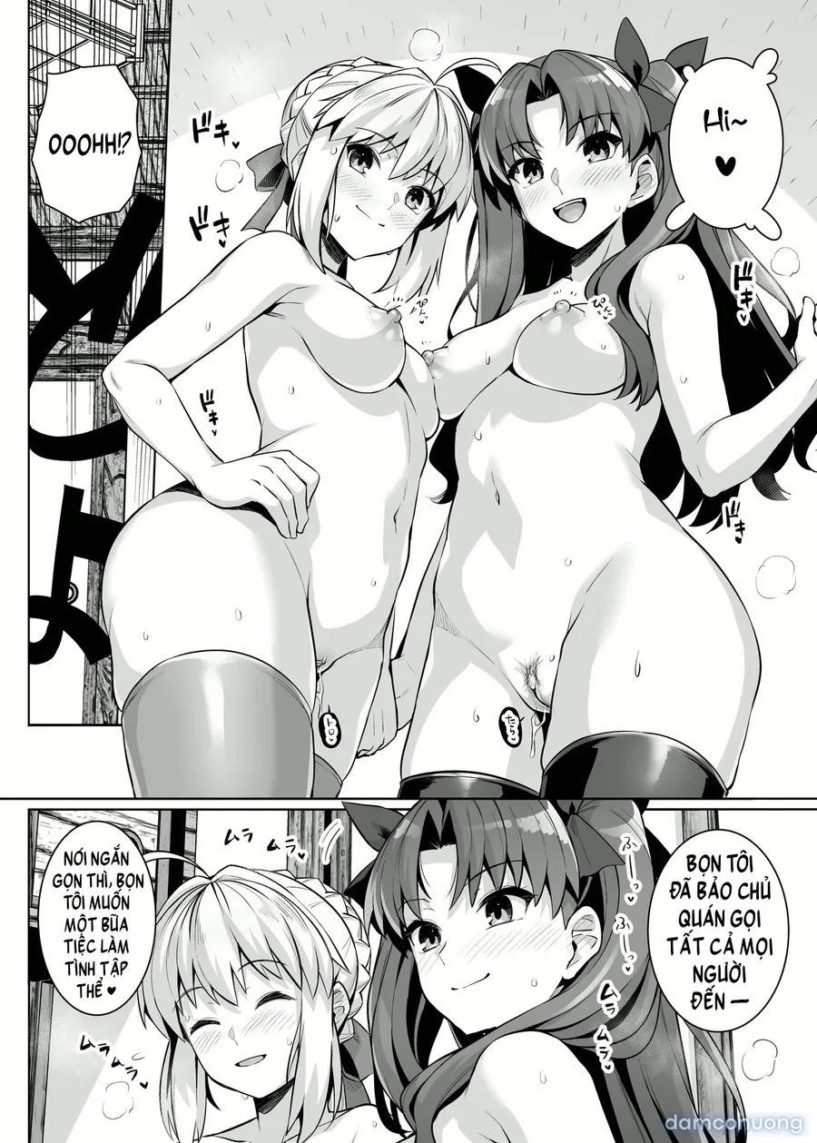 Saber chan và Rin-chan gạ địt ở suối nước nóng 