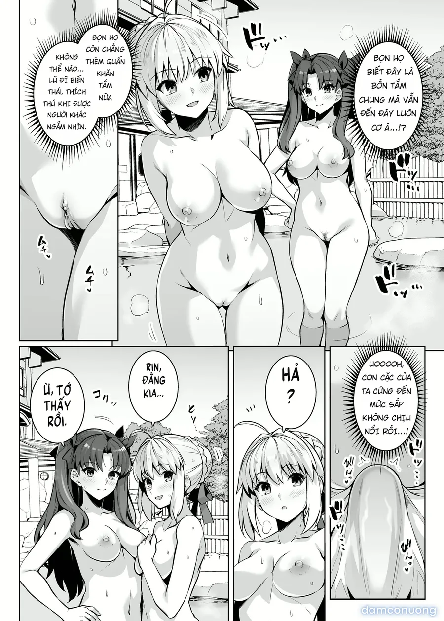Saber chan và Rin-chan gạ địt ở suối nước nóng 