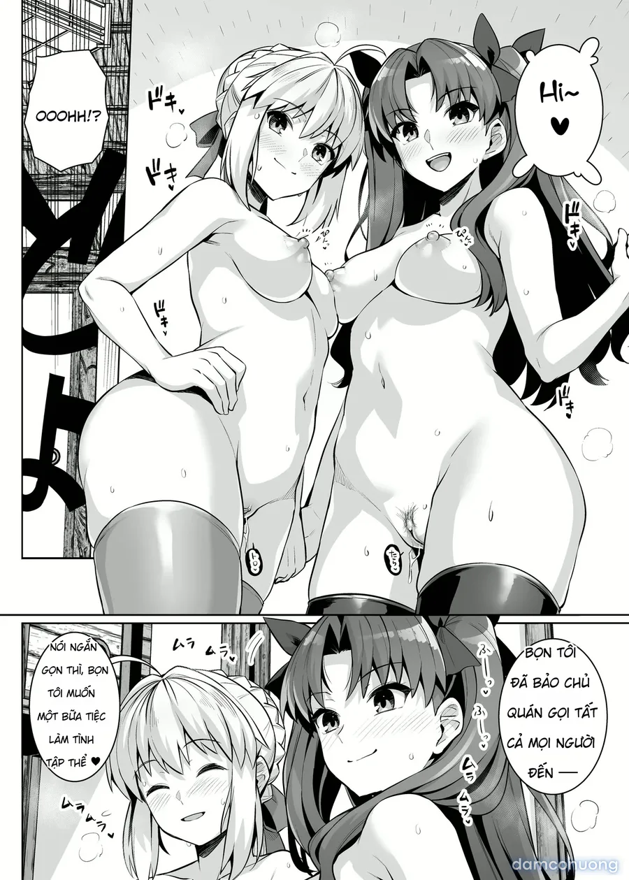 Saber chan và Rin-chan gạ địt ở suối nước nóng 