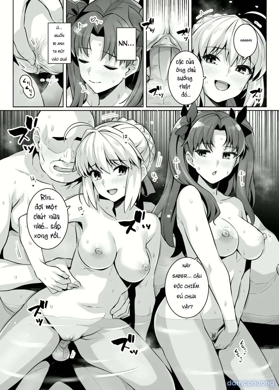 Saber chan và Rin-chan gạ địt ở suối nước nóng 