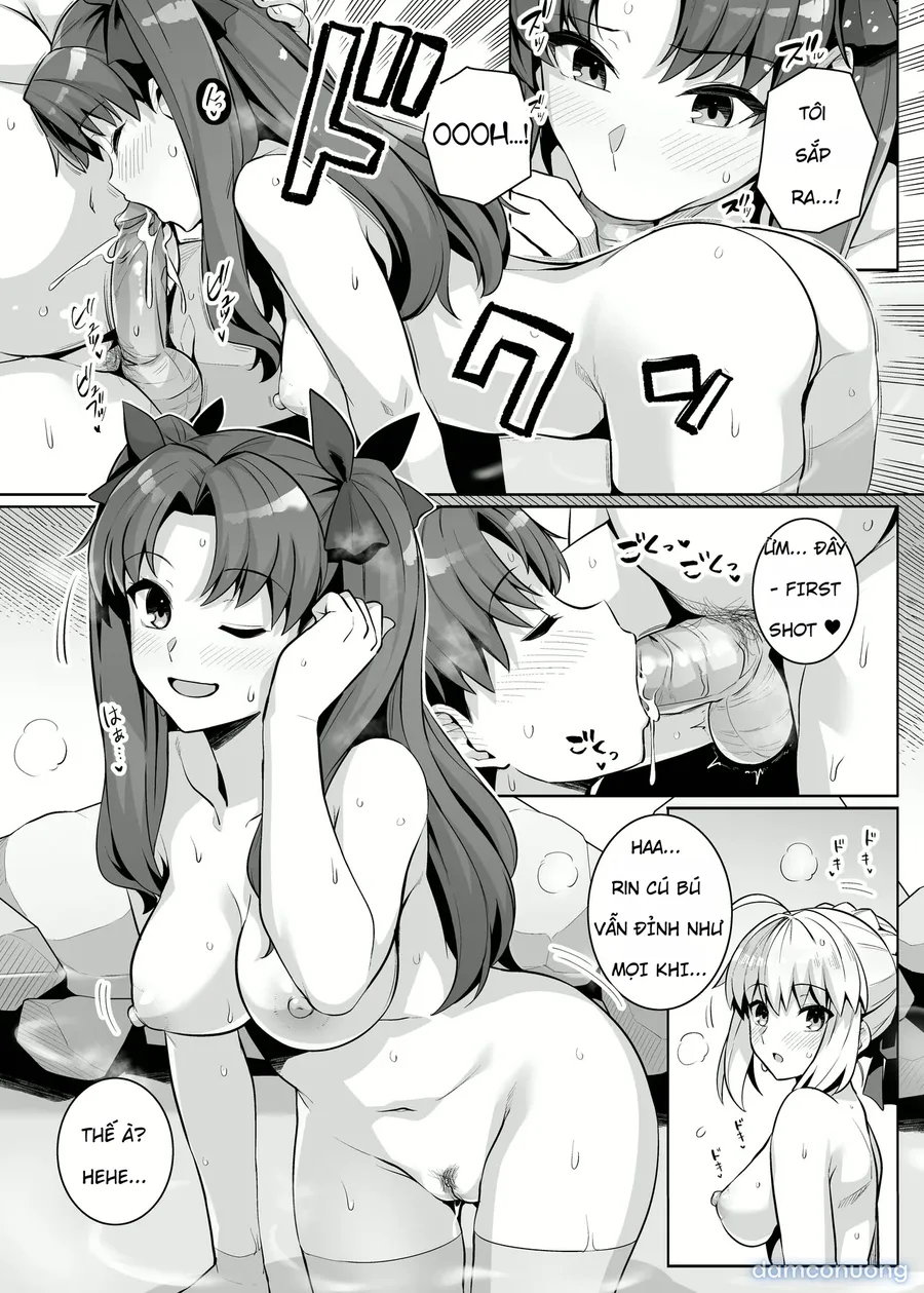 Saber chan và Rin-chan gạ địt ở suối nước nóng 