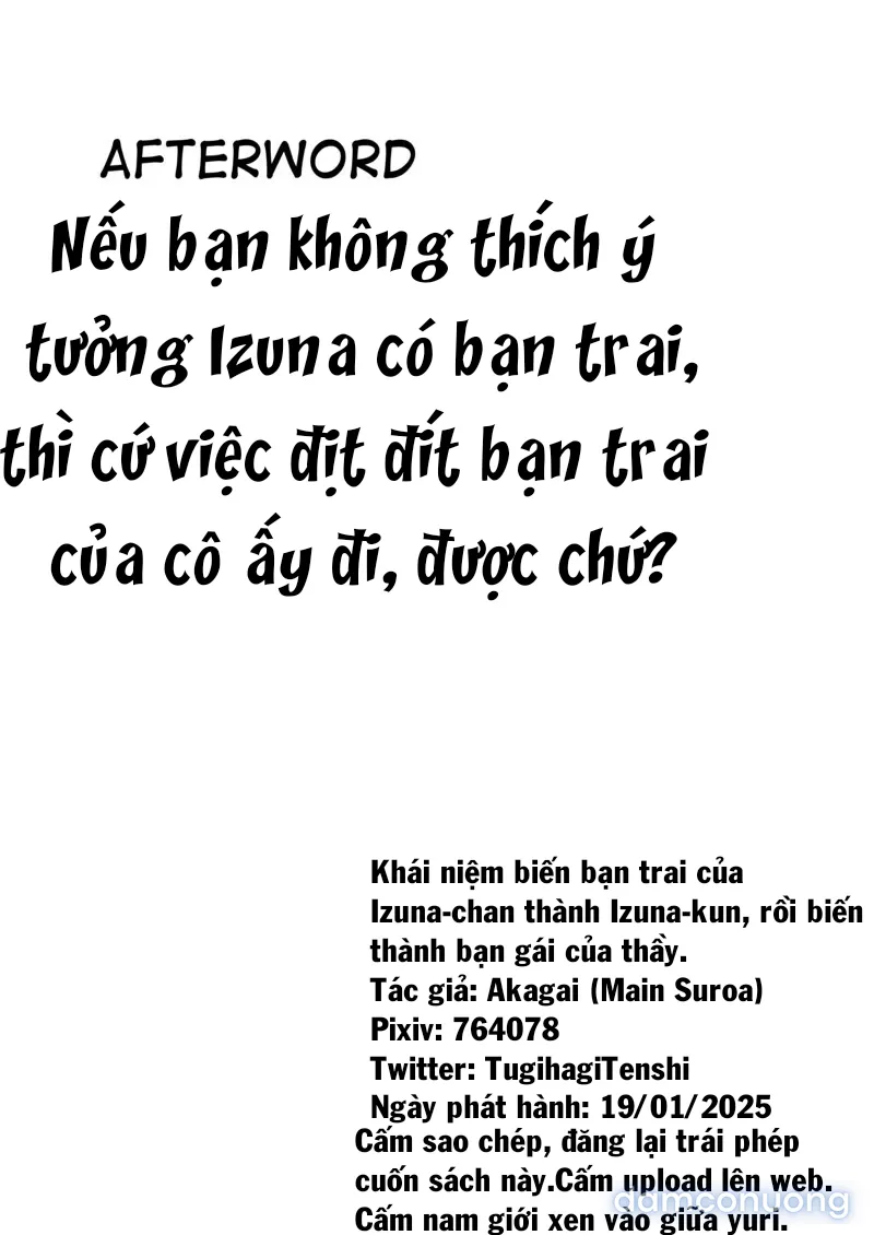 Khái niệm biến bạn trai của Izuna-chan thành Izuna-chan, rồi thành bạn gái của thầy 