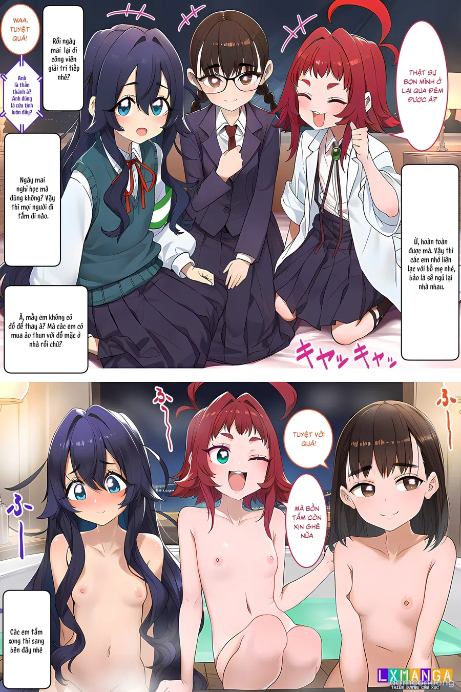 Địt lăn lóc 3 em loli!! 
