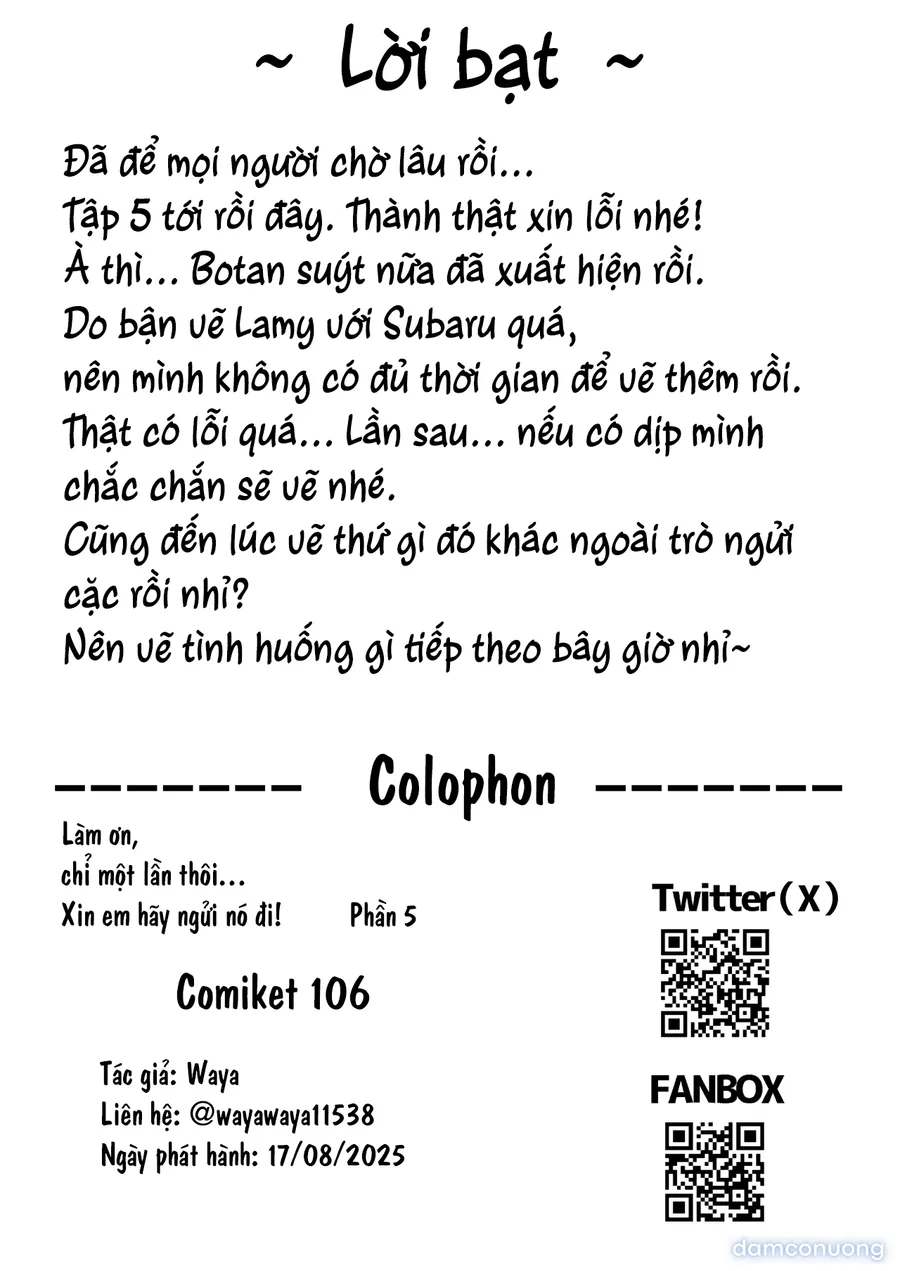 Làm ơn, chỉ một lần thôi... Xin em hãy ngửi nó đi! 