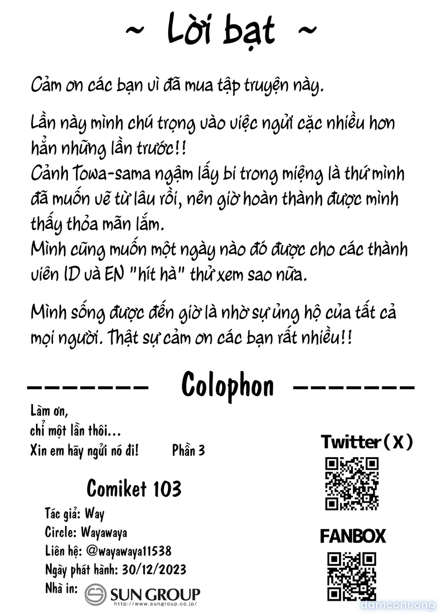 Làm ơn, chỉ một lần thôi... Xin em hãy ngửi nó đi! 