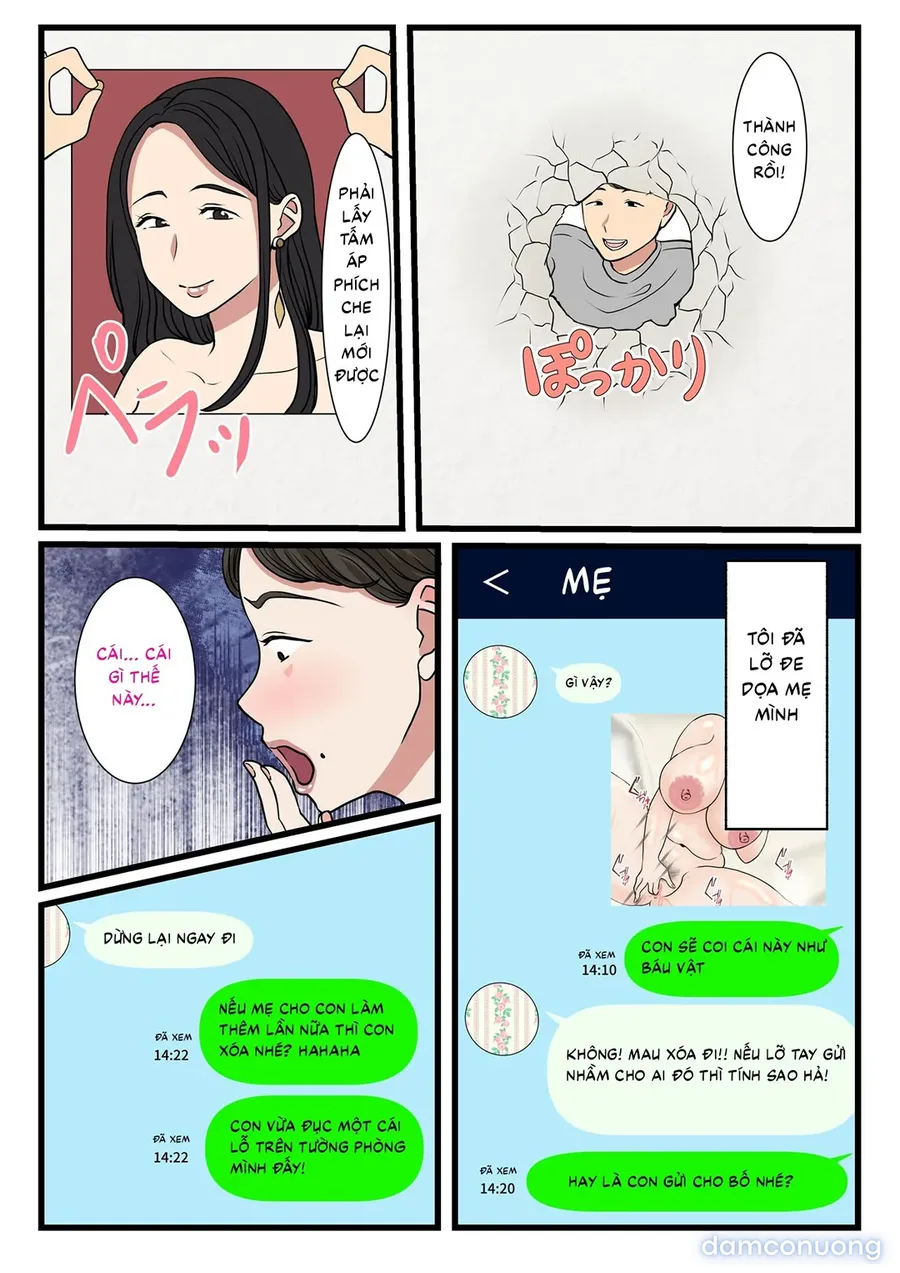Mẹ bị mắc kẹt trên tường 