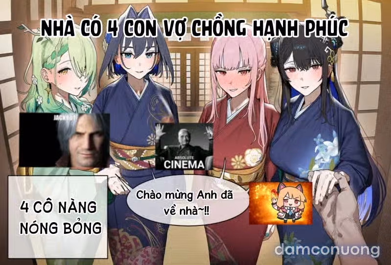 Nhà có 4 con vợ chồng HẠNH PHÚC 