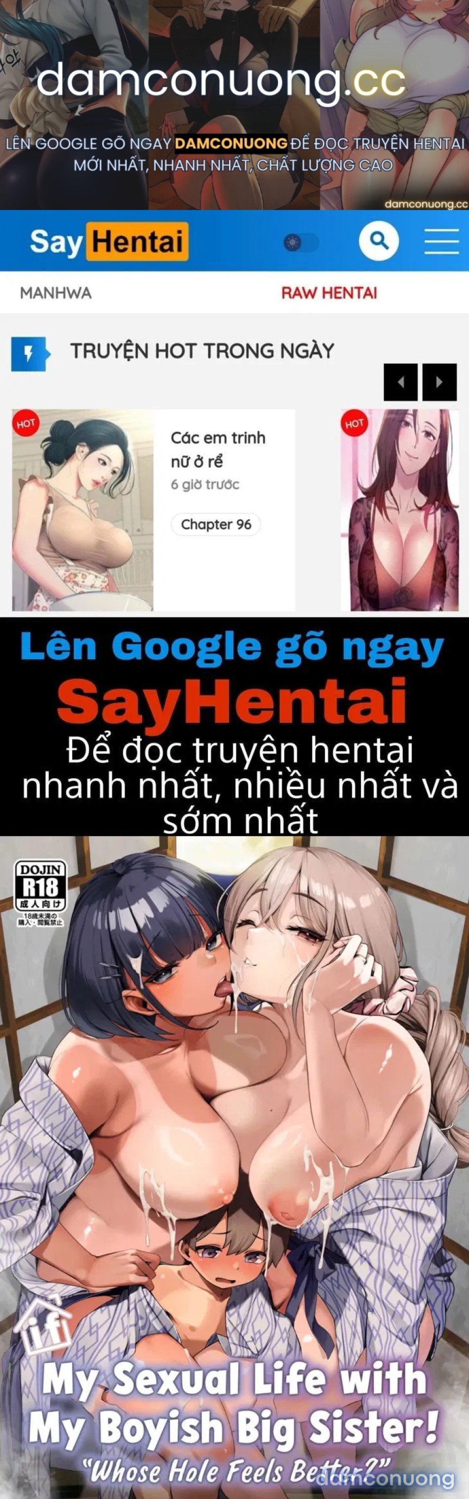 Đời sống tình dục của tôi với chị gái trẻ con! Lỗ nào sướng hơn_ 