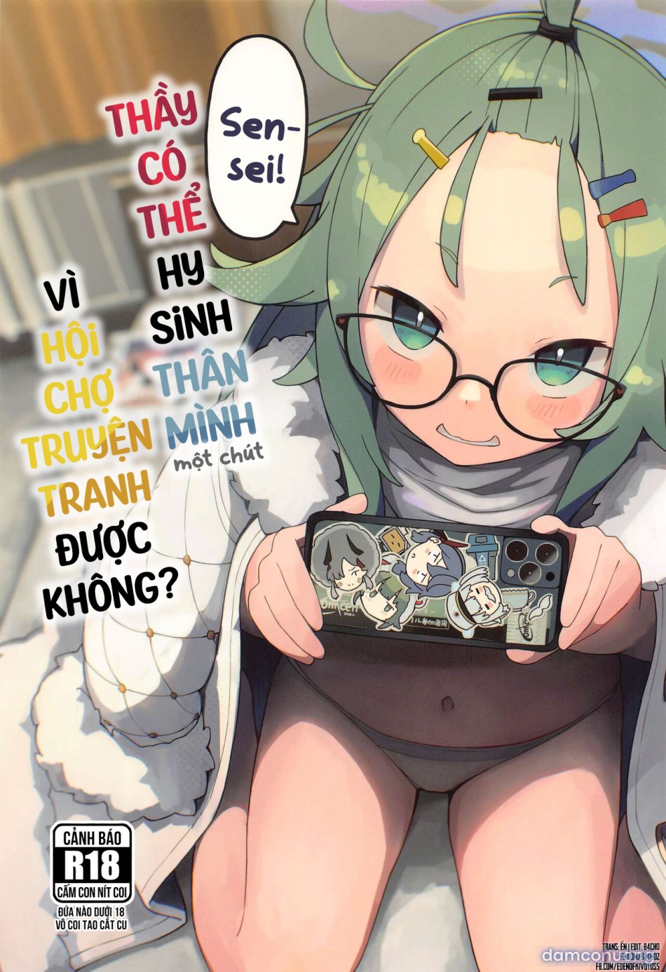 Sensei! Thầy có thể hy sinh thân mình một chút vì hội chợ truyện tranh được không? 