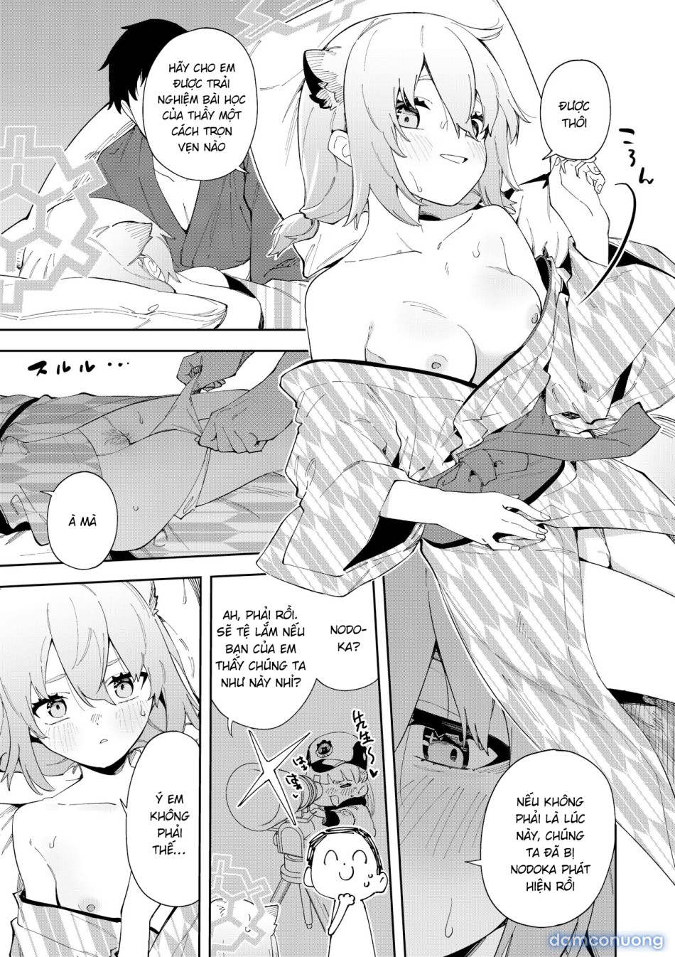 Làn hơi ấm của Shigure. 