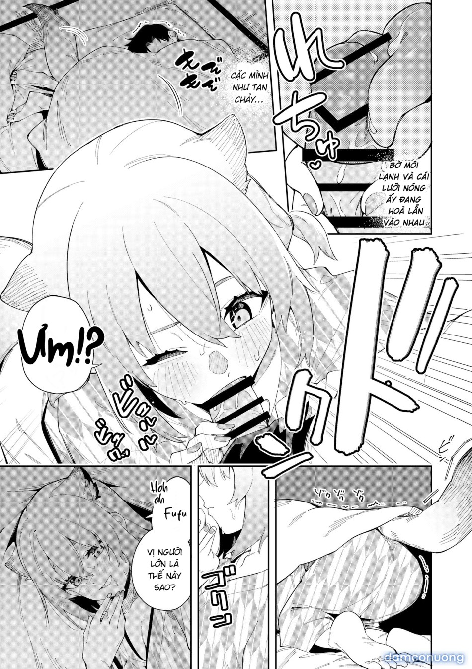 Làn hơi ấm của Shigure. 