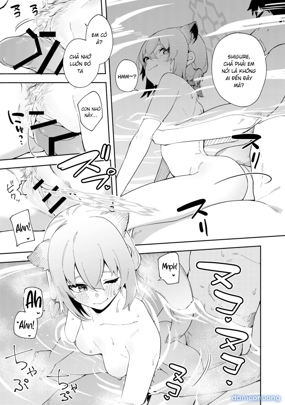 Làn hơi ấm của Shigure. 
