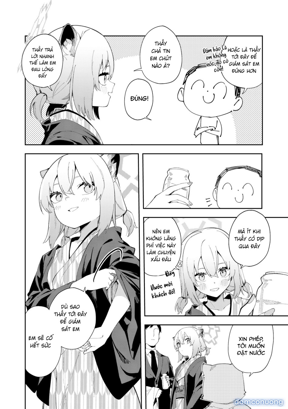 Làn hơi ấm của Shigure. 