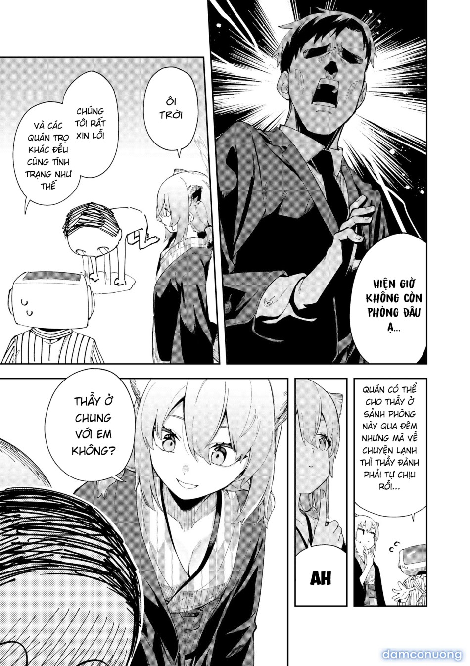 Làn hơi ấm của Shigure. 