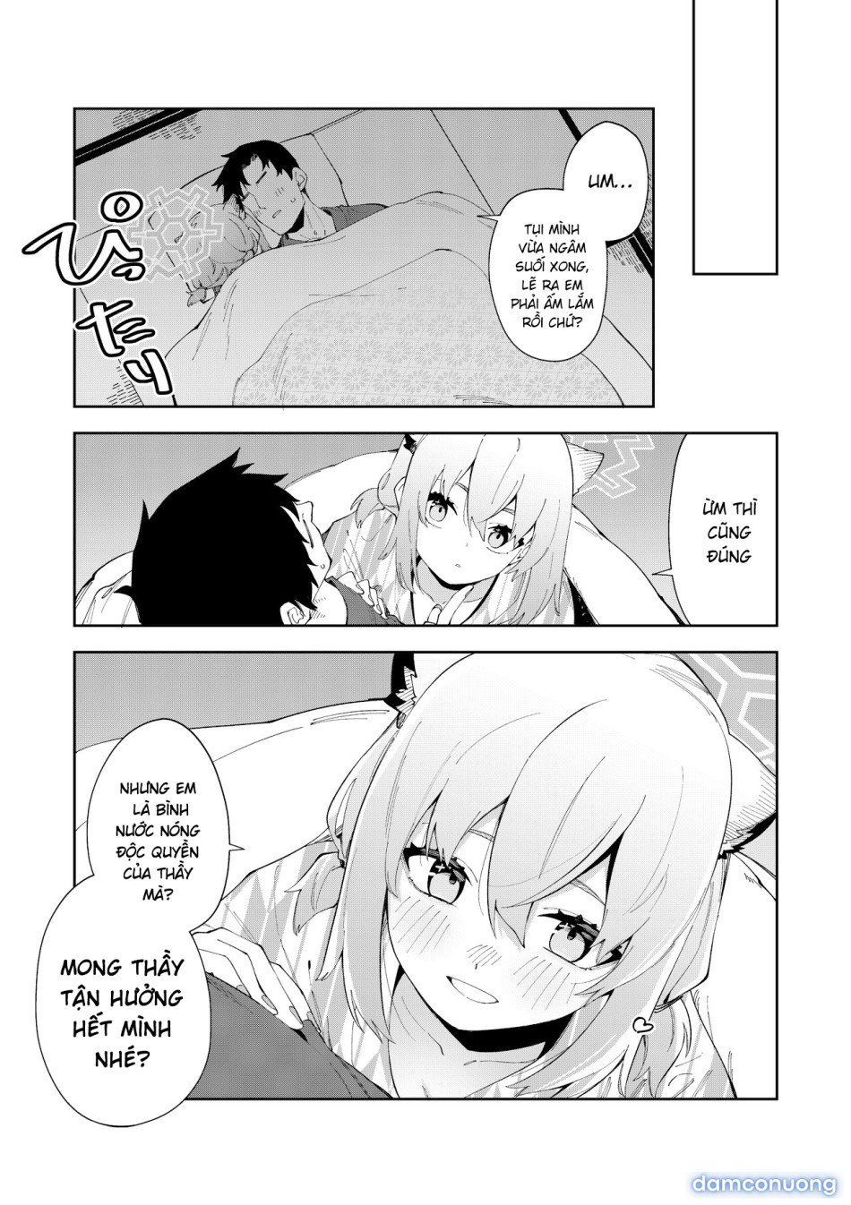 Làn hơi ấm của Shigure. 