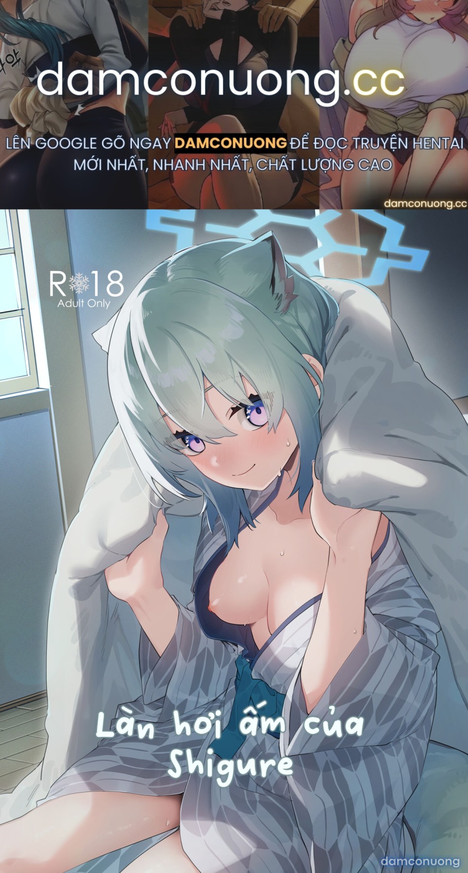 Làn hơi ấm của Shigure. 