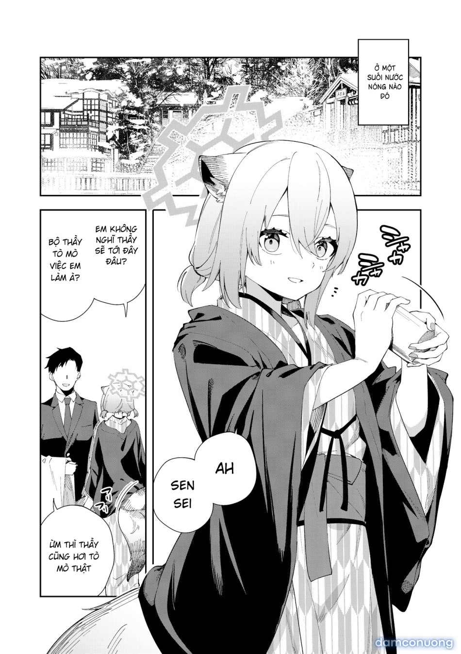 Làn hơi ấm của Shigure. 