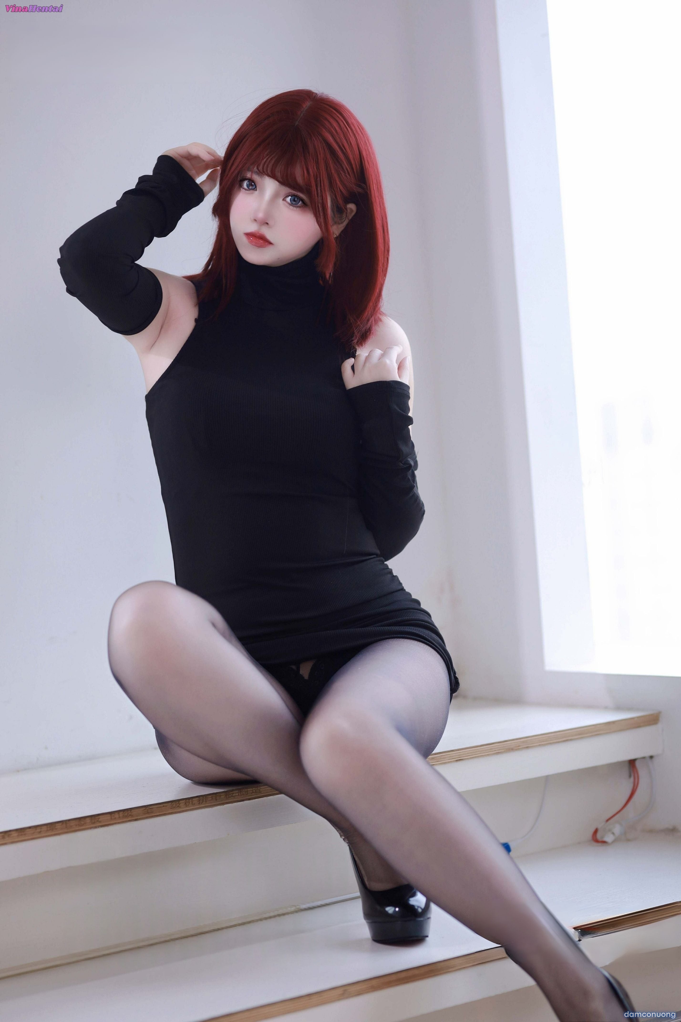 疯猫ss – 少女衣橱 红发毛衣 