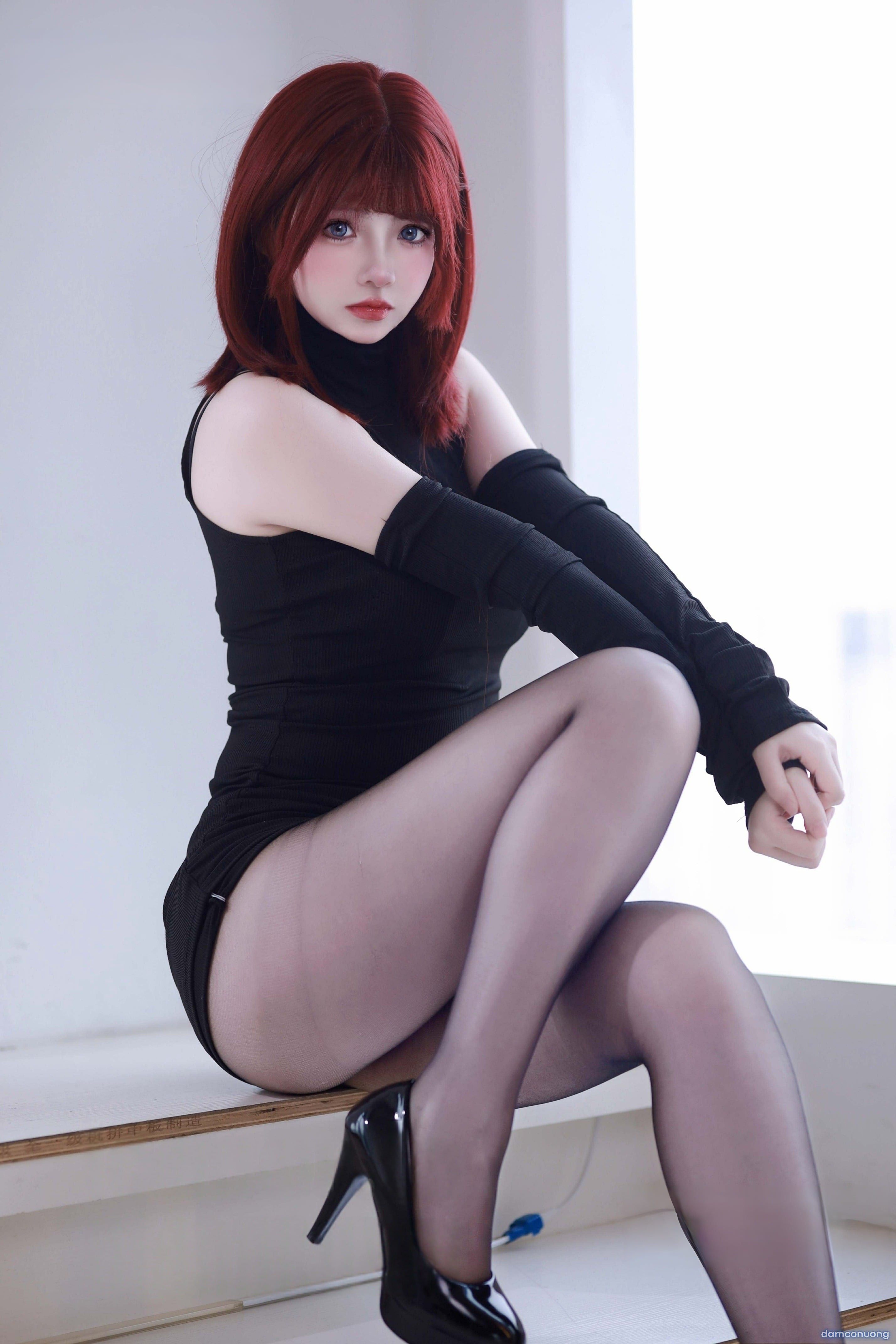 疯猫ss – 少女衣橱 红发毛衣 