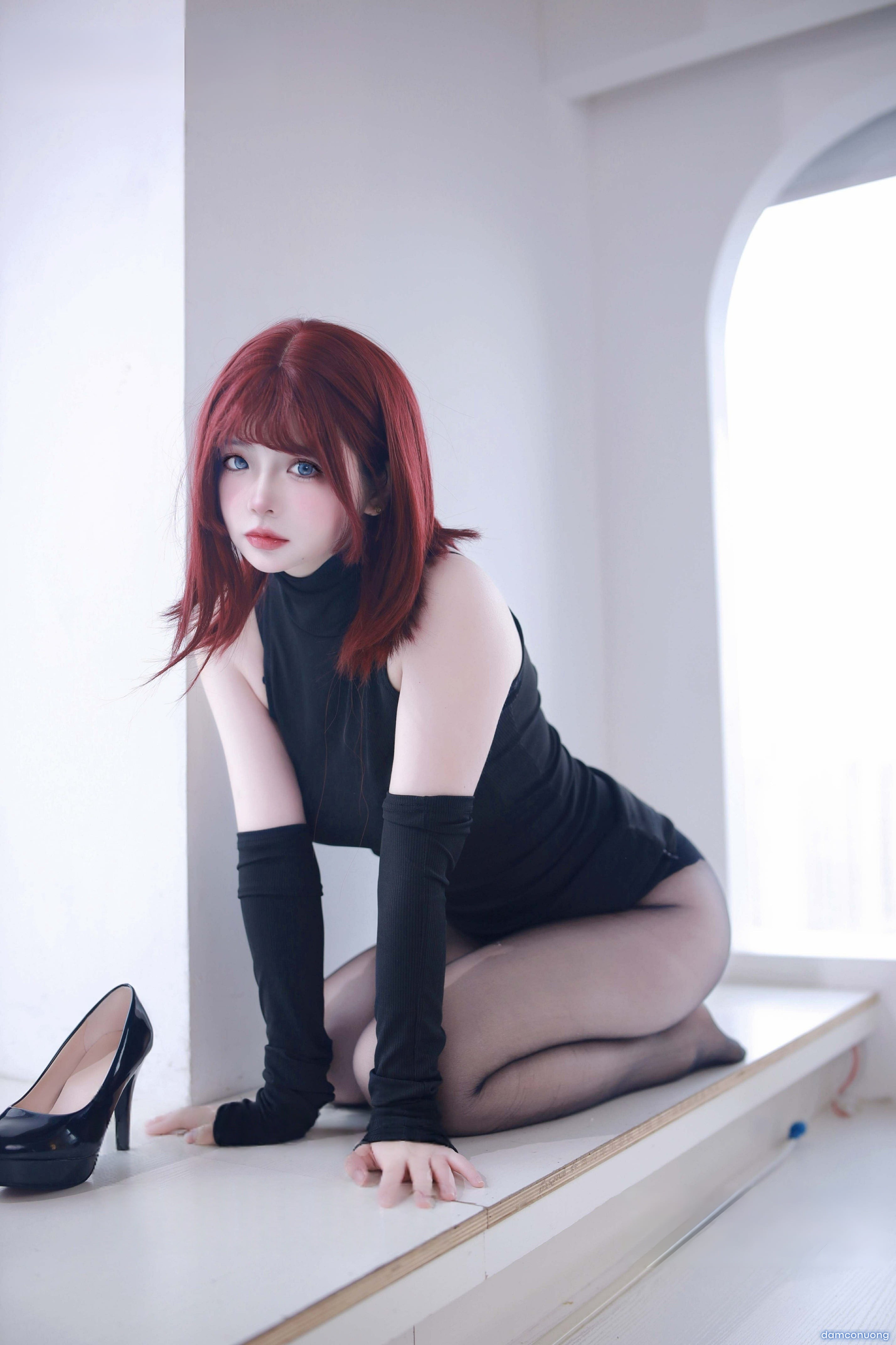 疯猫ss – 少女衣橱 红发毛衣 