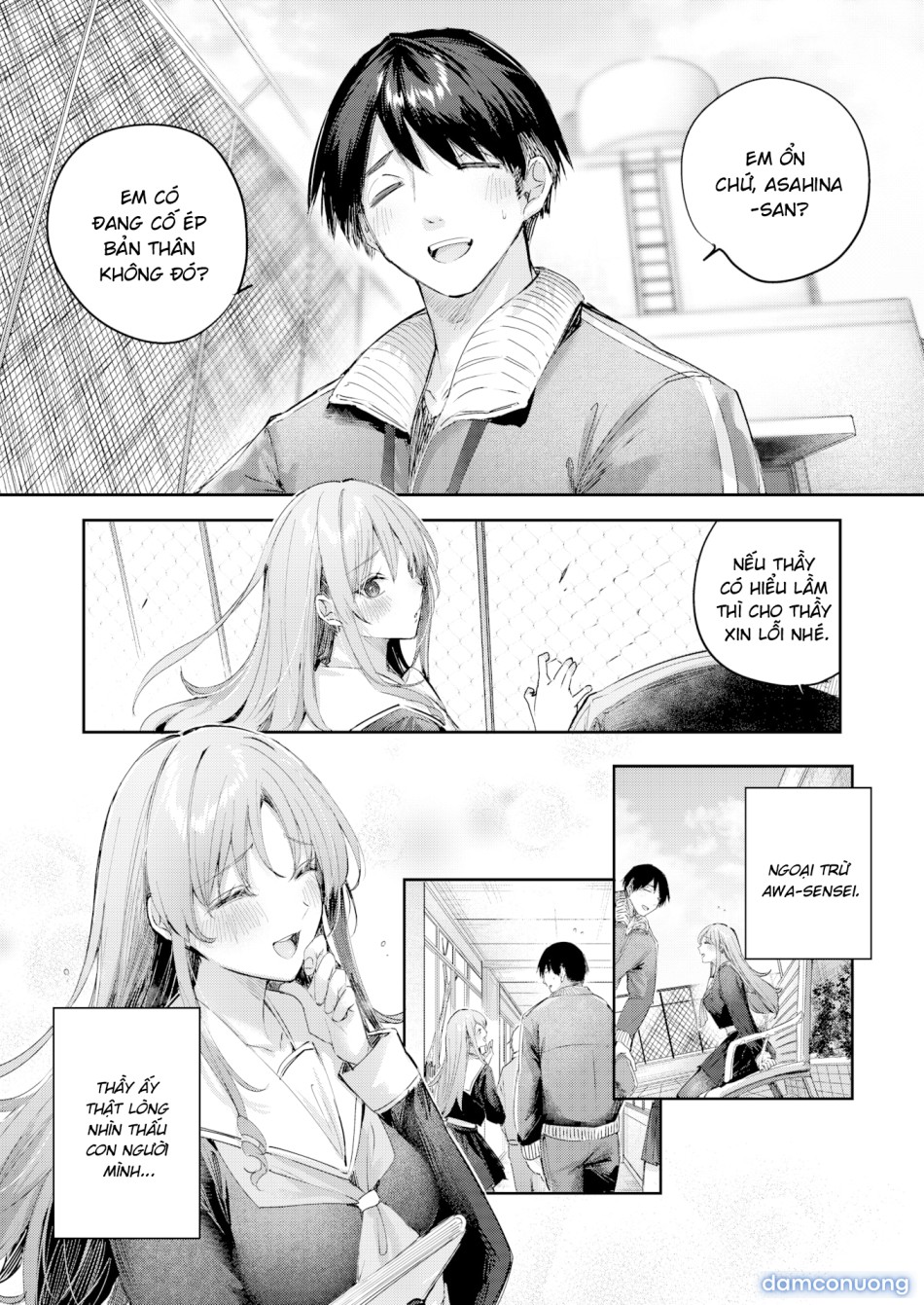 Asahina-san yêu cầu sự chú ý của thầy 