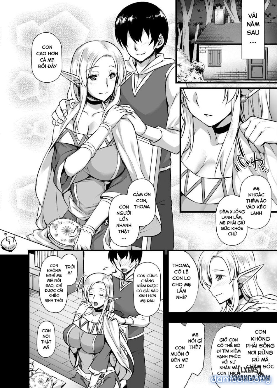 Elf no Okaa-san ~Giri no Musuko no Me no Mae de Orc ni Okasaretee 