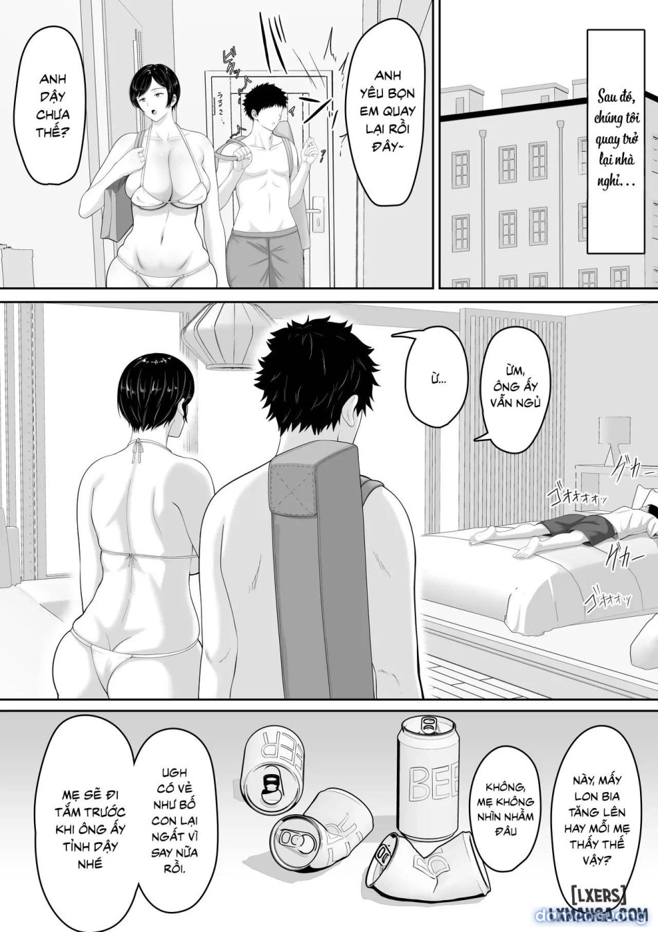 セックスレスの巨乳母にノリで着させた水着がエロ過ぎたので父の代わりにチンポ挿れたら毎日ノリで中出しさせてくれるようになった話 