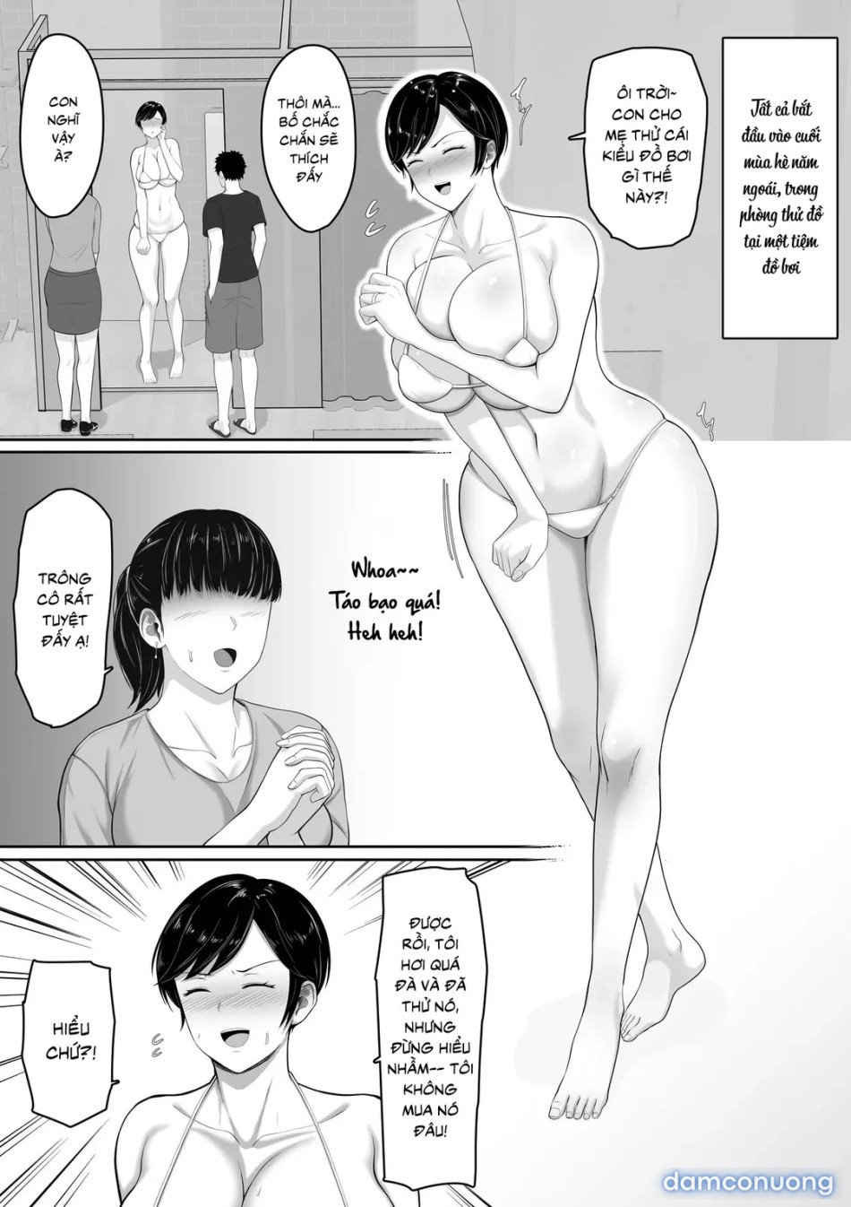 Bắt người mẹ thiếu thốn mặc đồ tắm sexy 