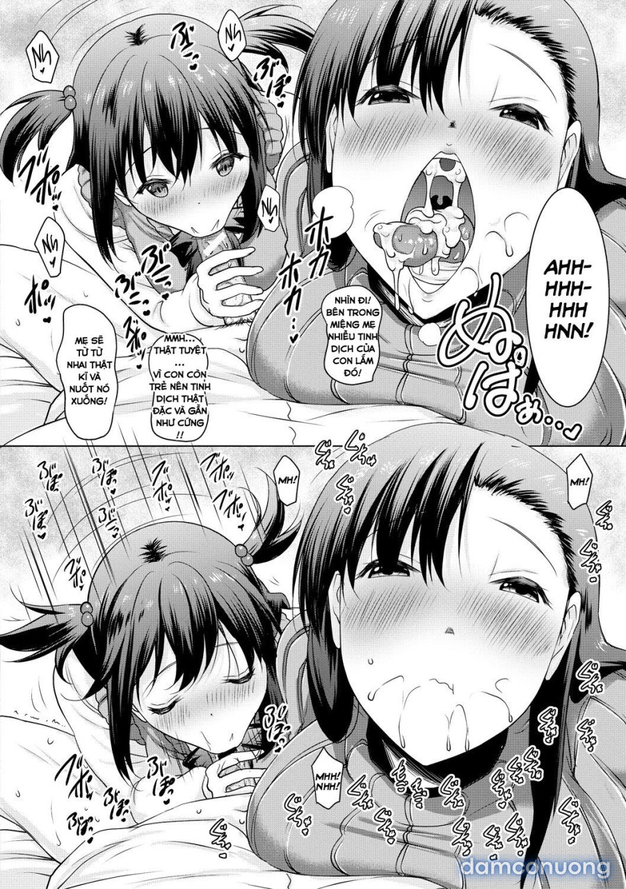 Kyonyuu Oyako no Shita to Shikyuu ni Renzoku Shasei 