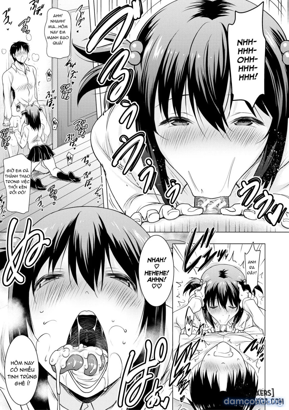 Kyonyuu Oyako no Shita to Shikyuu ni Renzoku Shasei 