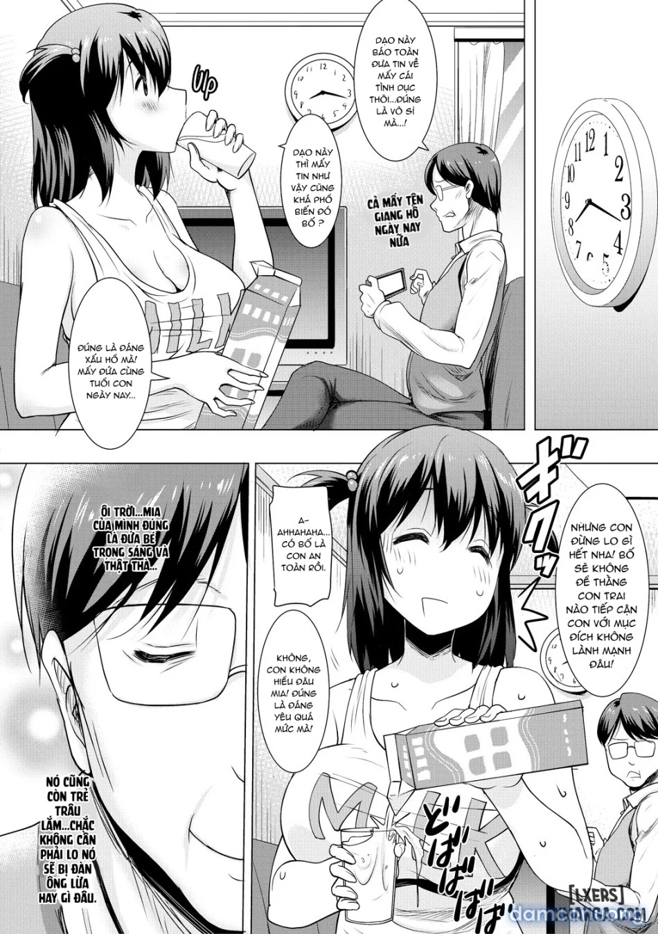 Kyonyuu Oyako no Shita to Shikyuu ni Renzoku Shasei 