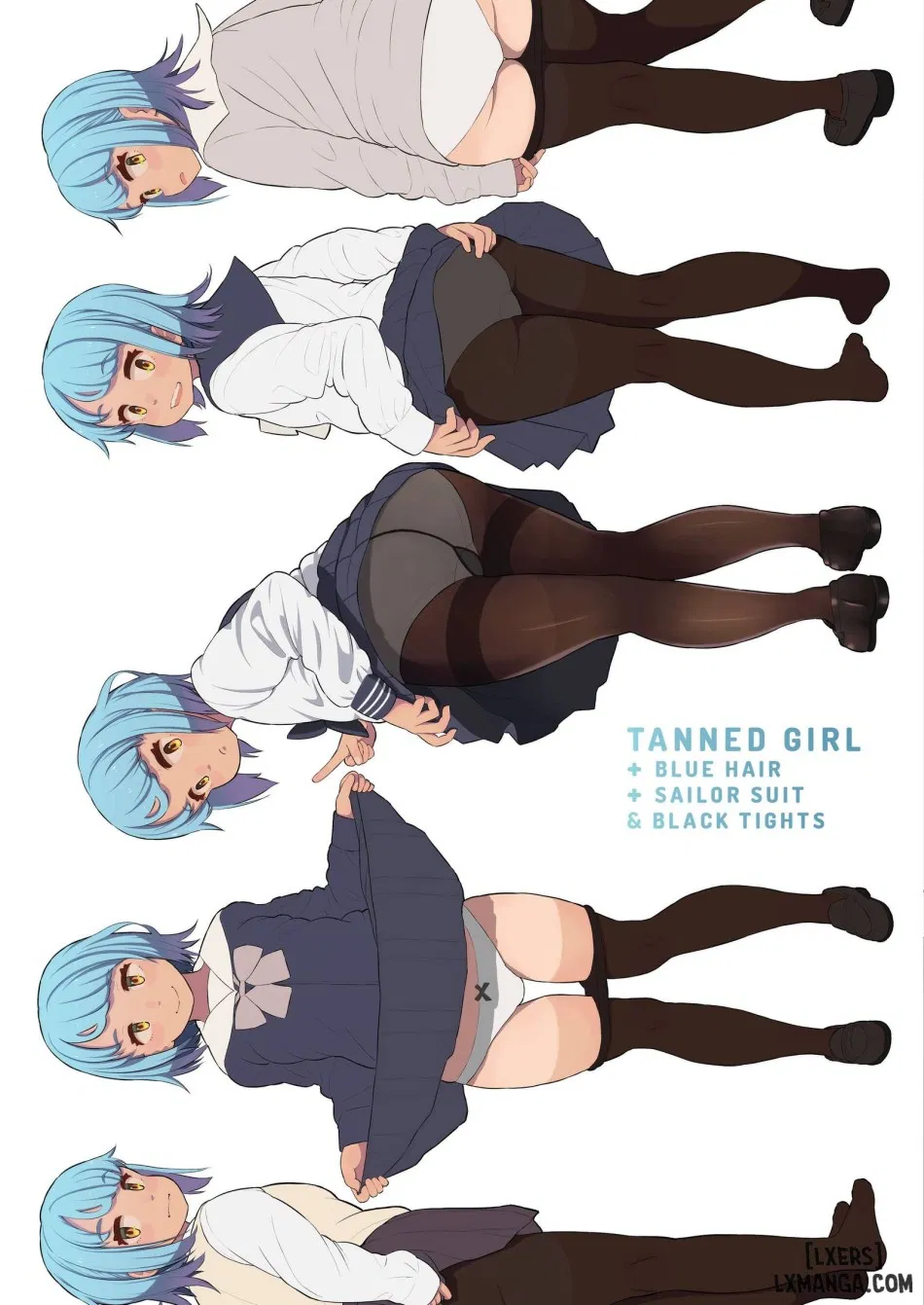 Tanned Girl + Blue Hair Anthology 