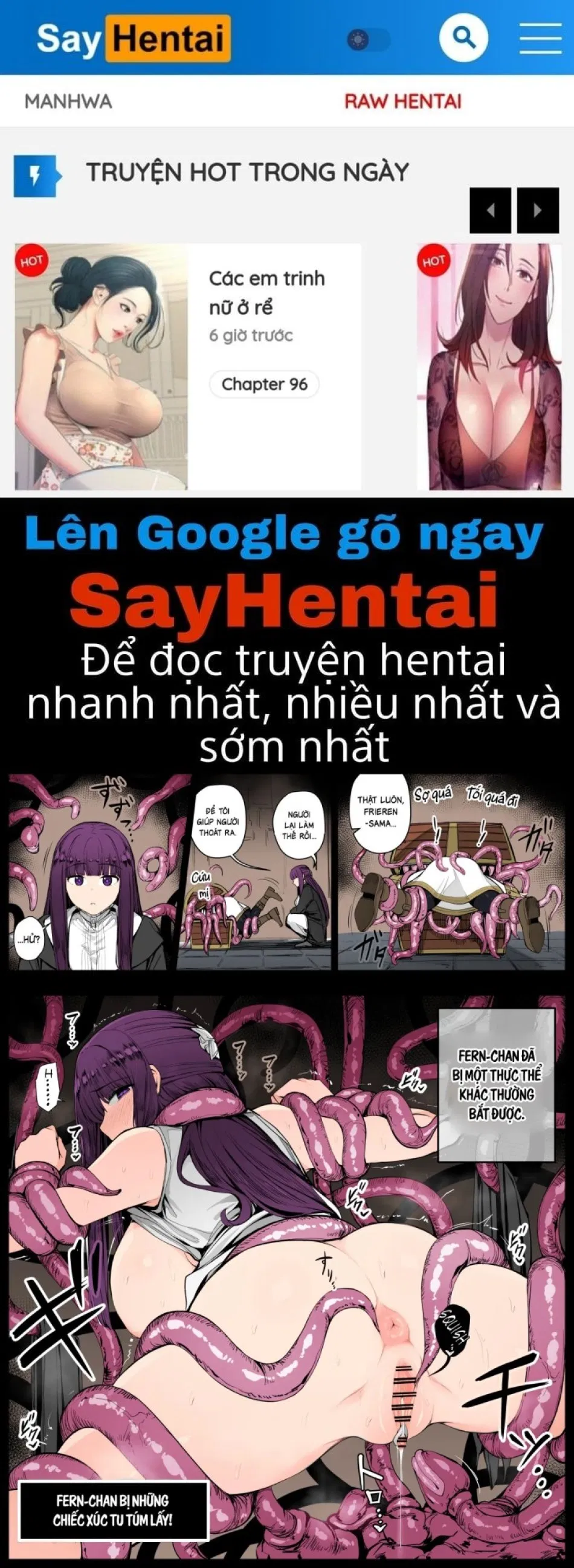 "Fern-chan bị một Mimic hơi khác so với bình thường bắt được (Tập 7 & 8) - Truyện màu." 