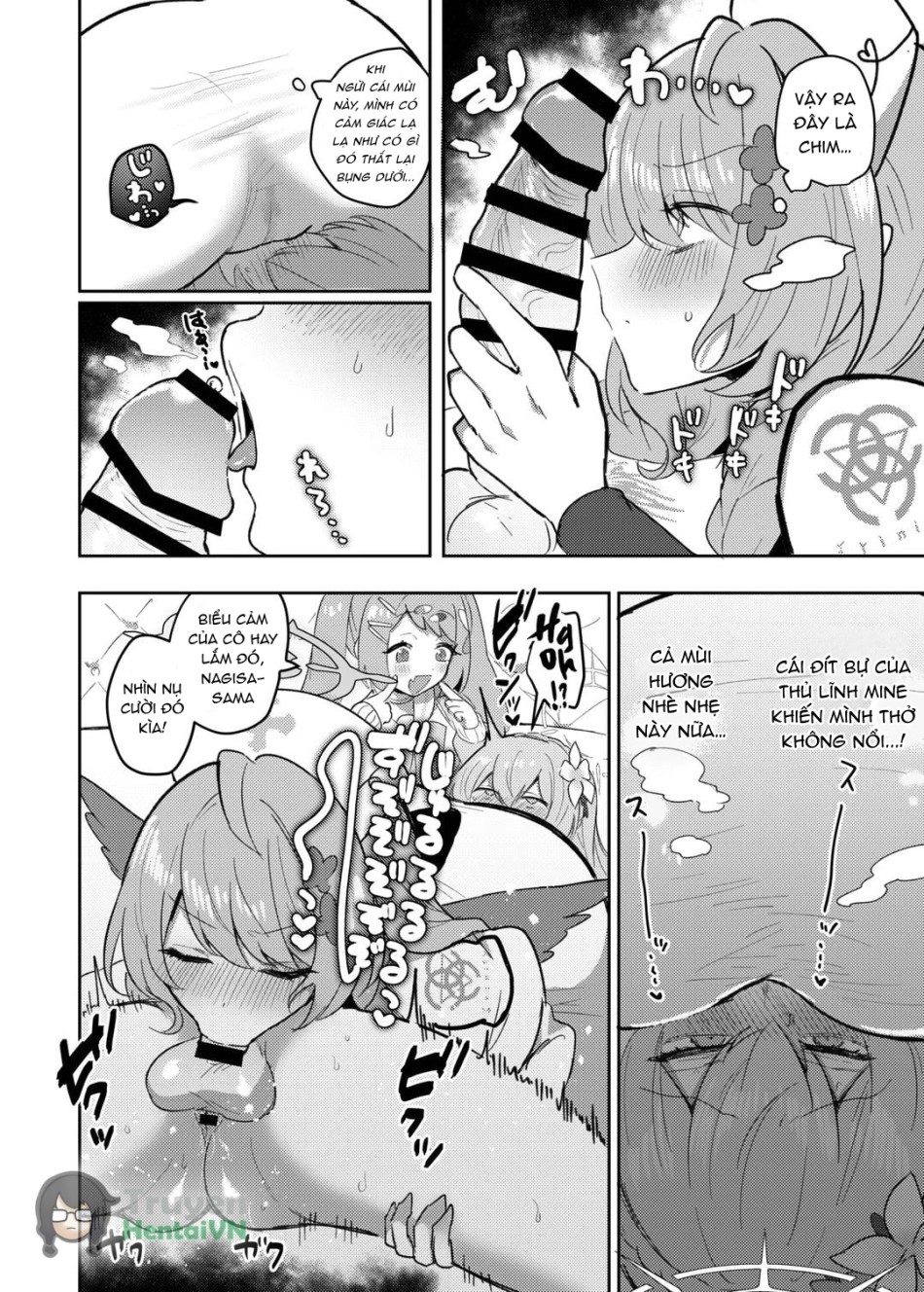 Futanari Tea Party Dosukebe Tougijou Nagisa VS Sisterhood + Kyuugo Kishidan (Blue Archive) 