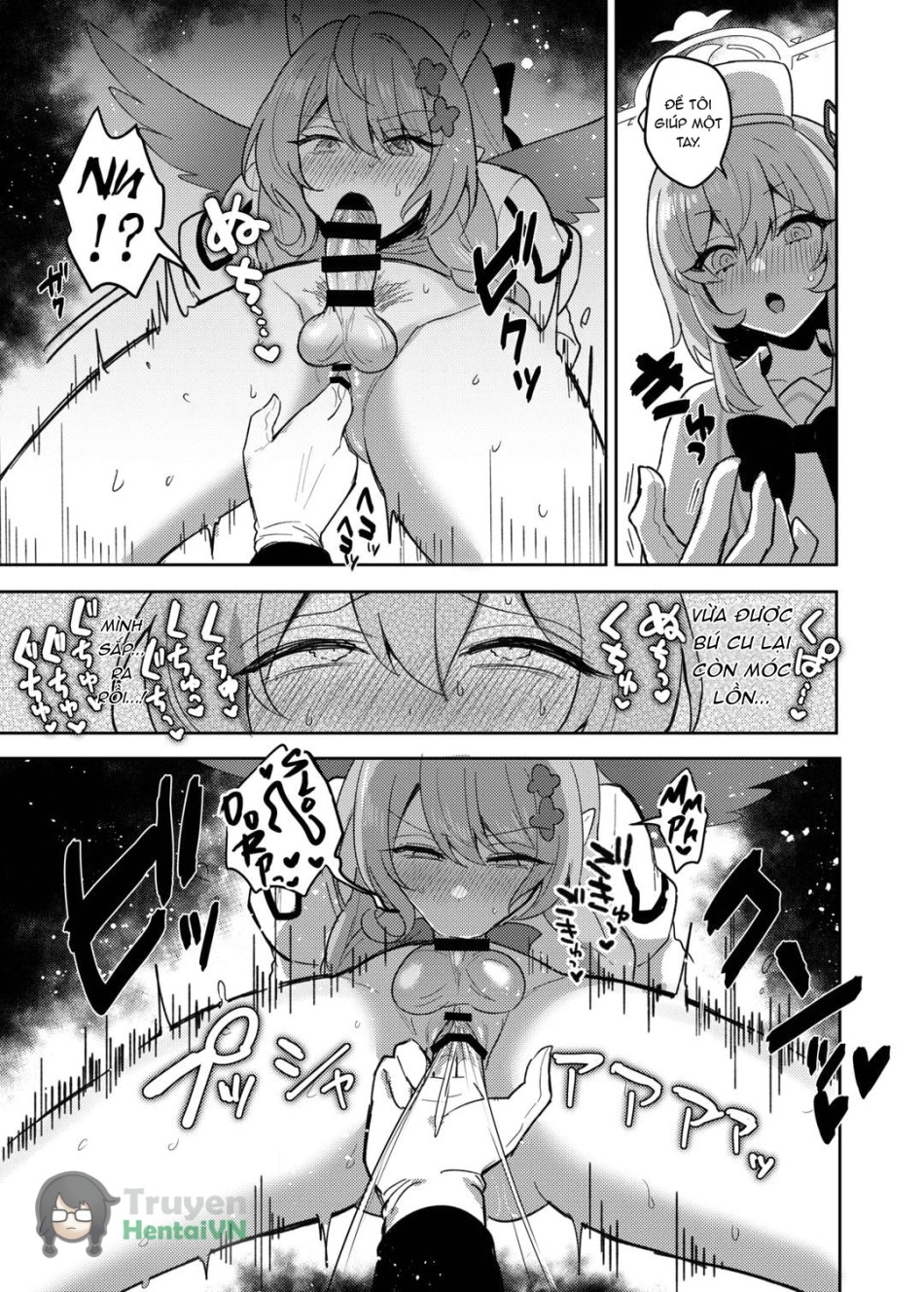 Futanari Tea Party Dosukebe Tougijou Nagisa VS Sisterhood + Kyuugo Kishidan (Blue Archive) 
