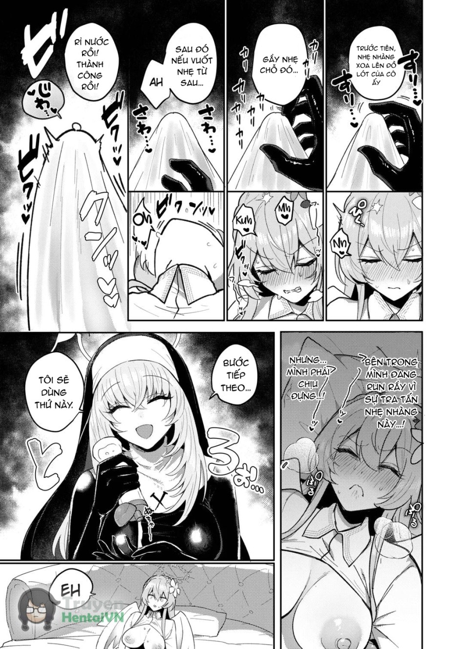 Futanari Tea Party Dosukebe Tougijou Nagisa VS Sisterhood + Kyuugo Kishidan (Blue Archive) 