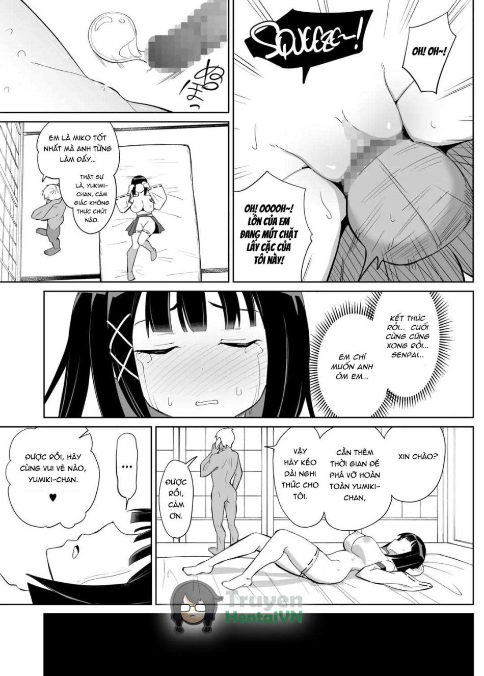 Kanojo wa Miko toshite Netorare Nakadashi Sareta 