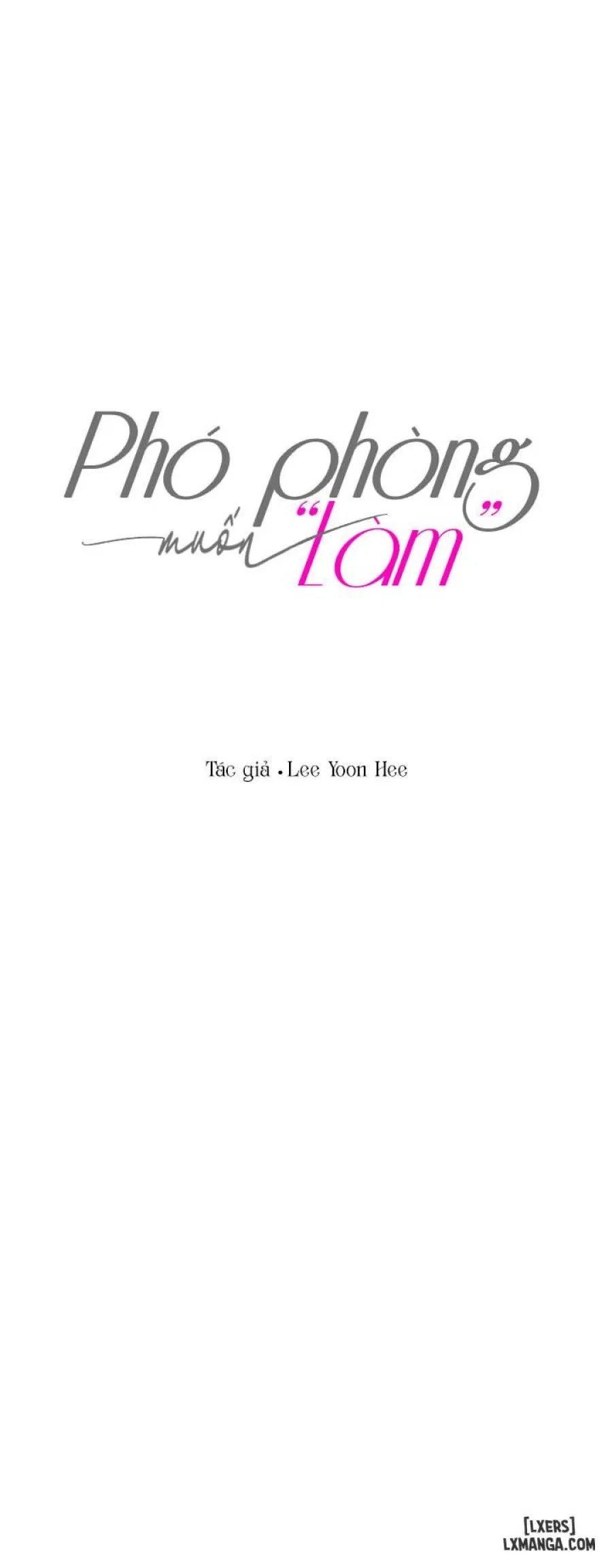 Phó phòng muốn "làm" 