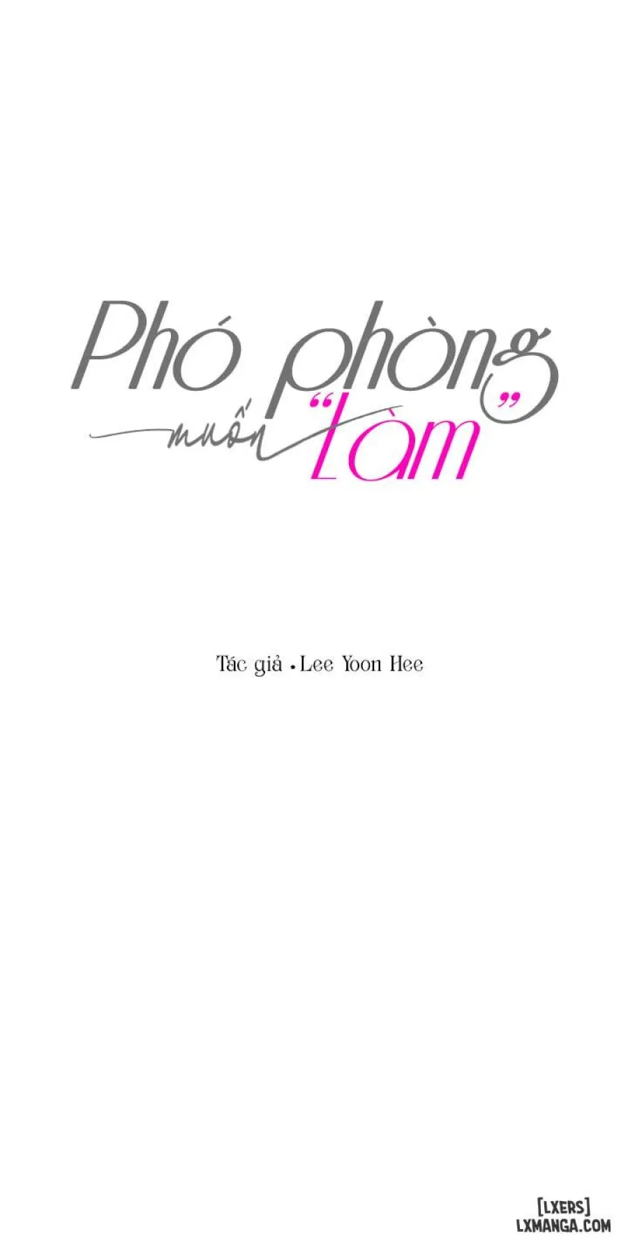 Phó phòng muốn "làm" 