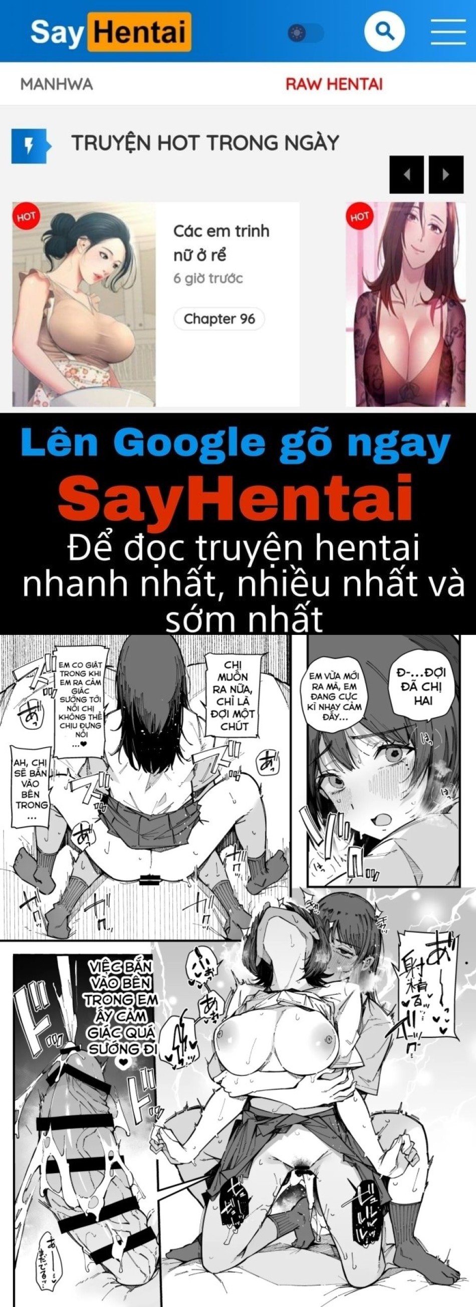 Chị gái và chứng nghiện xuất tinh + chương phụ 1 và 2 