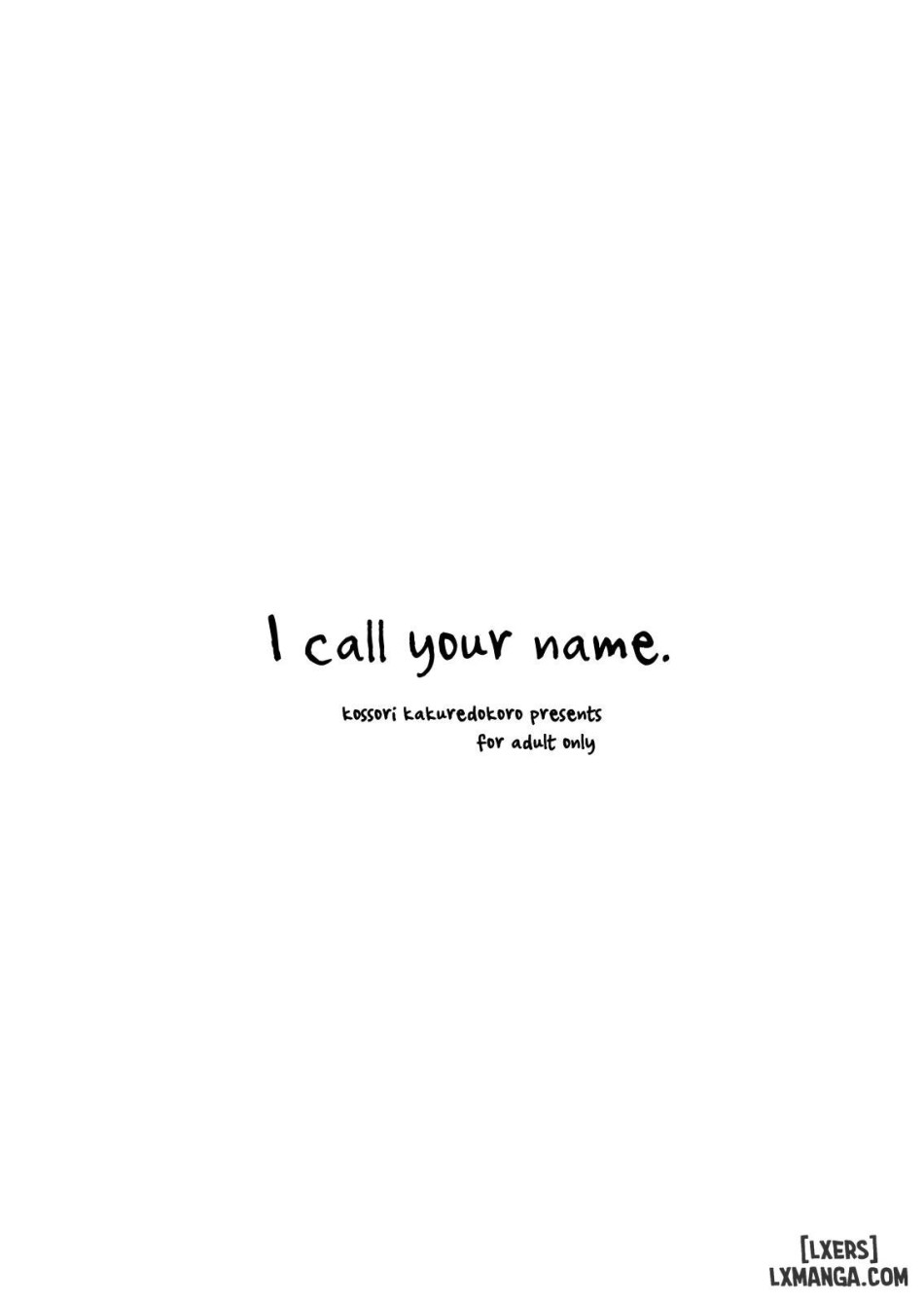 I Call Your Name 